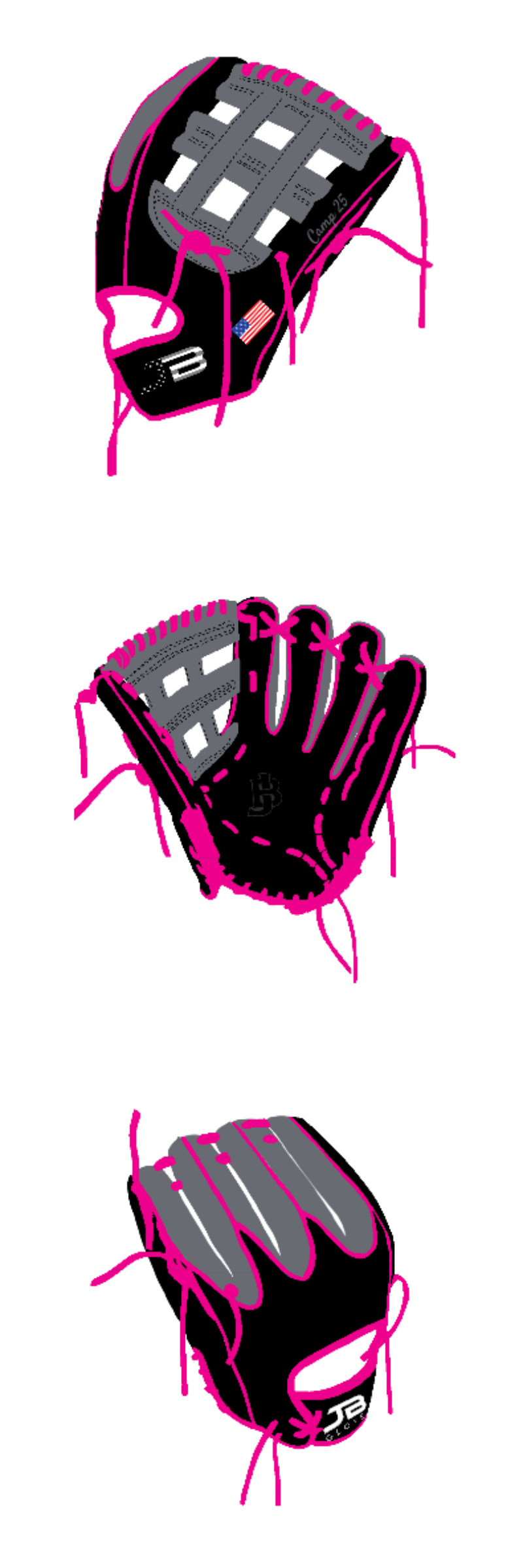 Fielding Glove Crown Welting - Customer's Product with price 215.00 ID TBlPeeMb2gaC2eB5Sd4fwCL5