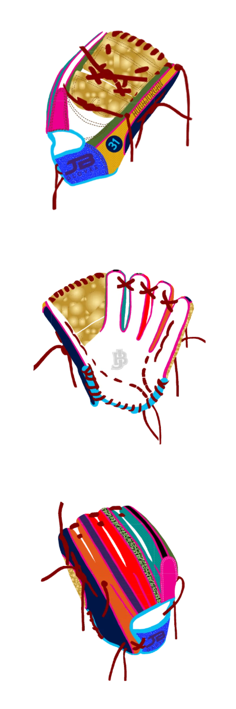 Fielding Glove Dual Welting - Customer's Product with price 265.00 ID qxG24uSSHCWcBsbZeweboLJV