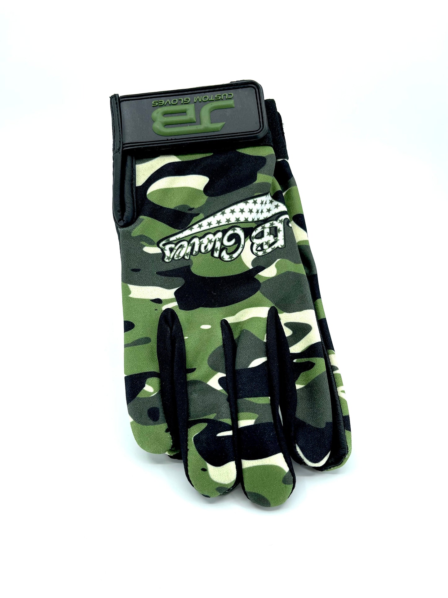 CAMO JB Script with Black Leather Palms