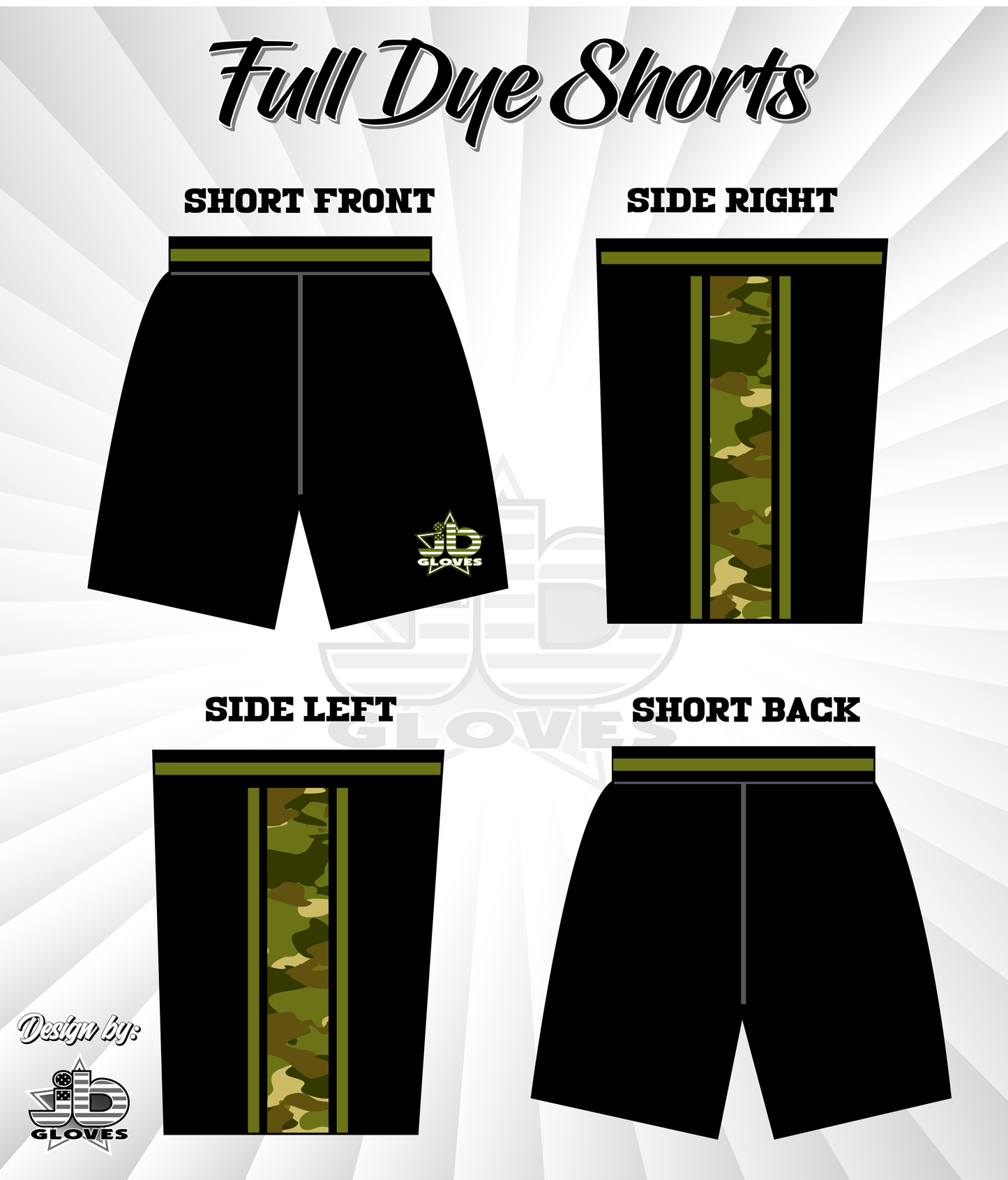 Black with Camo Piping - JB Gloves script