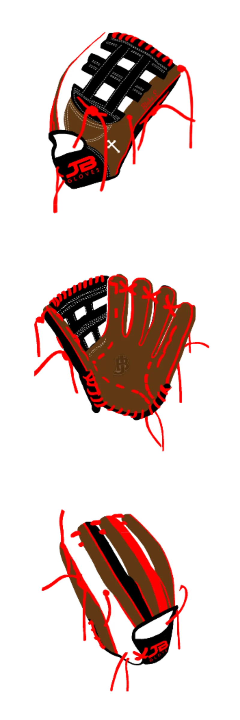 Fielding Glove Single Welting - Customer's Product with price 215.00 ID jpxaXy-ZU00KQ48T-2APb1pr
